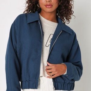 Collared bomber jacket